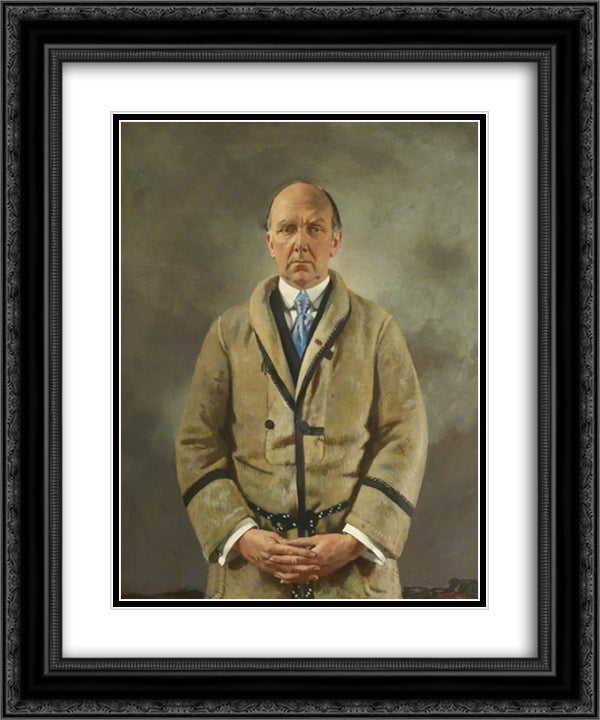 Leonard A. Scott Stokes, PRIBA, RGM 1912 20x24 Black Ornate Wood Framed Art Print Poster with Double Matting by Orpen, William