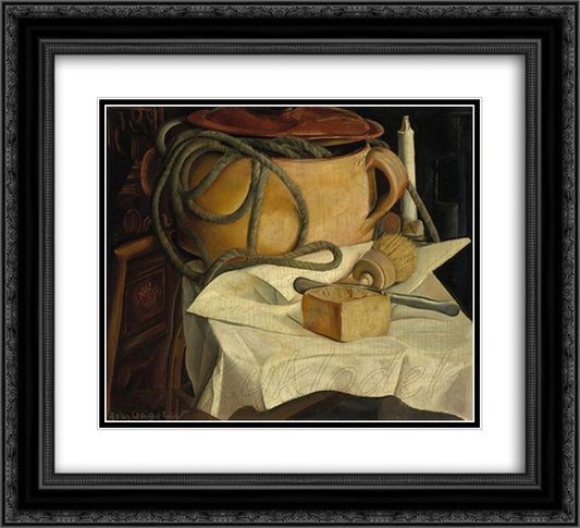 Still life 22x20 Black Ornate Wood Framed Art Print Poster with Double Matting by Grigoriev, Boris