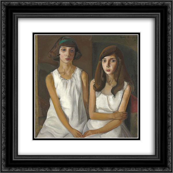 The Twins 20x20 Black Ornate Wood Framed Art Print Poster with Double Matting by Grigoriev, Boris