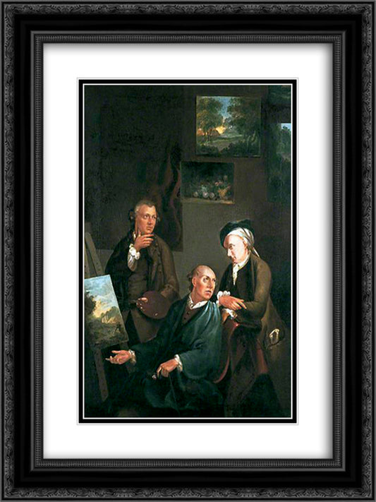 The Smith Brothers of Chichester 18x24 Black Ornate Wood Framed Art Print Poster with Double Matting by Shayer, William
