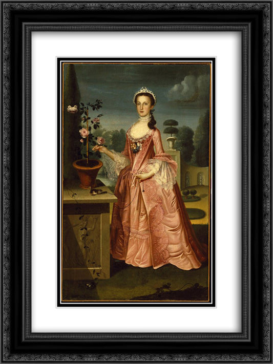 Deborah Hall 18x24 Black Ornate Wood Framed Art Print Poster with Double Matting by Williams, William