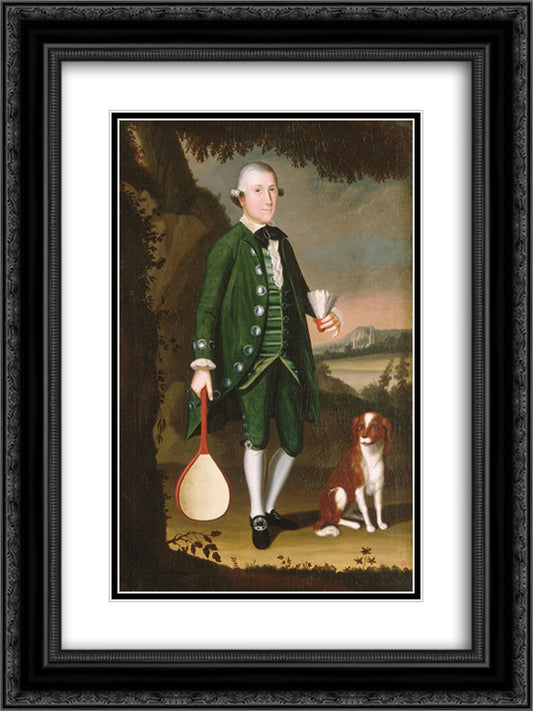 Portrait of a Boy, Probably of the Crossfield Family 18x24 Black Ornate Wood Framed Art Print Poster with Double Matting by Williams, William