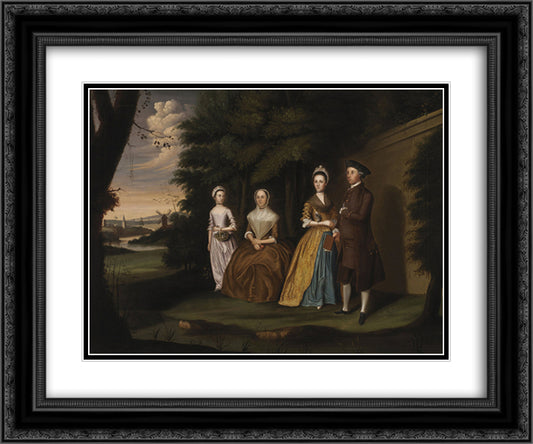 The Wiley Family 24x20 Black Ornate Wood Framed Art Print Poster with Double Matting by Williams, William