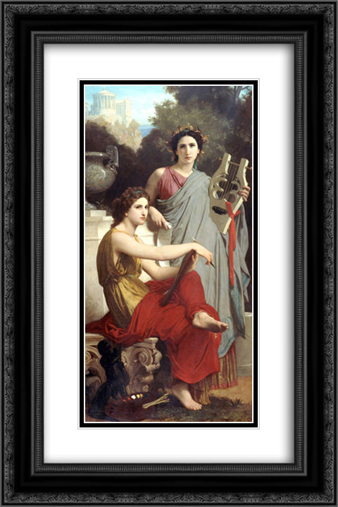 Art and Literature 16x24 Black Ornate Wood Framed Art Print Poster with Double Matting by Bouguereau, William Adolphe