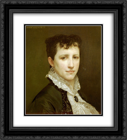 Portrait of Miss Elizabeth Gardner 20x22 Black Ornate Wood Framed Art Print Poster with Double Matting by Bouguereau, William Adolphe