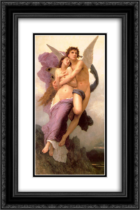 The Abduction of Psyche 16x24 Black Ornate Wood Framed Art Print Poster with Double Matting by Bouguereau, William Adolphe