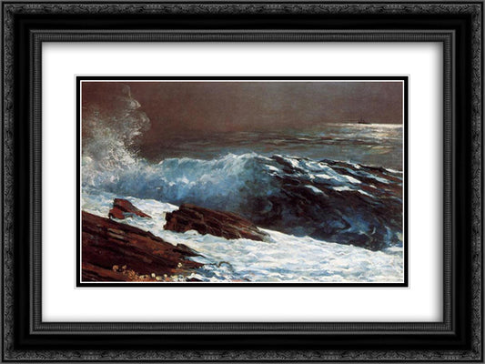 Sunlight on the Coast 24x18 Black Ornate Wood Framed Art Print Poster with Double Matting by Homer, Winslow