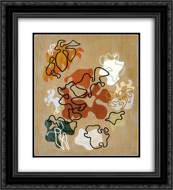 Oak 20x22 Black Ornate Wood Framed Art Print Poster with Double Matting by Strzeminski, Wladyslaw