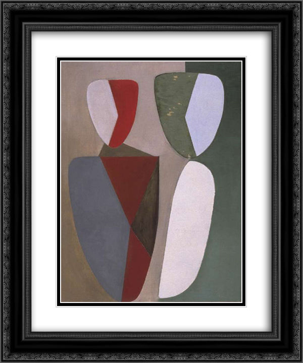 La Femme Blonde 20x24 Black Ornate Wood Framed Art Print Poster with Double Matting by Paalen, Wolfgang