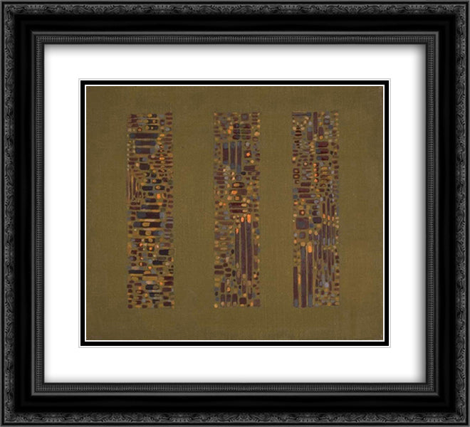 Personages 22x20 Black Ornate Wood Framed Art Print Poster with Double Matting by Paalen, Wolfgang
