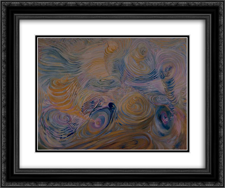 Space Unbound 24x20 Black Ornate Wood Framed Art Print Poster with Double Matting by Paalen, Wolfgang