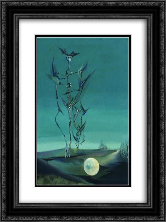 Study for Totem Landscape of My Childhood 18x24 Black Ornate Wood Framed Art Print Poster with Double Matting by Paalen, Wolfgang