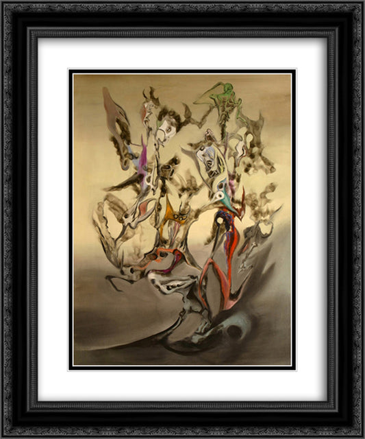 Taches solaires 20x24 Black Ornate Wood Framed Art Print Poster with Double Matting by Paalen, Wolfgang