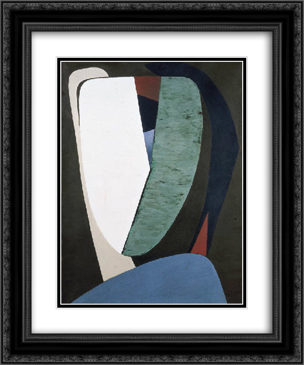 Tete 20x24 Black Ornate Wood Framed Art Print Poster with Double Matting by Paalen, Wolfgang