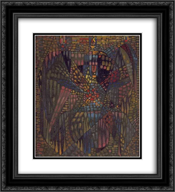 Tripolar 20x22 Black Ornate Wood Framed Art Print Poster with Double Matting by Paalen, Wolfgang