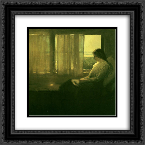 Afternoon in Piedmont (Elsie Whitaker Martinez) 20x20 Black Ornate Wood Framed Art Print Poster with Double Matting by Martinez, Xavier