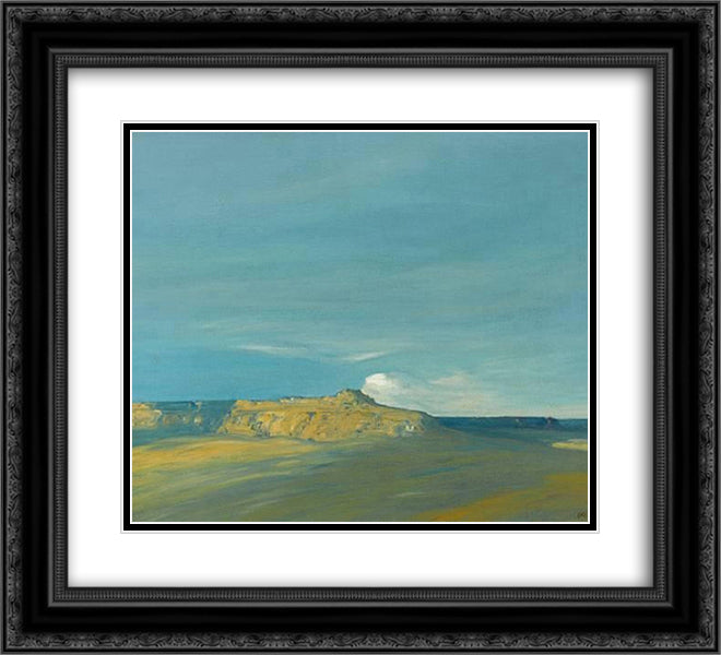 Oraibi, Hopi village, Arizona 22x20 Black Ornate Wood Framed Art Print Poster with Double Matting by Martinez, Xavier