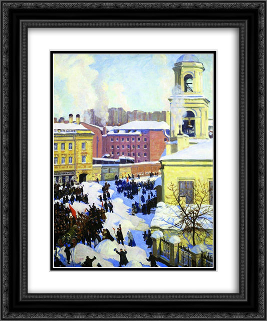 44984 20x24 Black Ornate Wood Framed Art Print Poster with Double Matting by Kustodiev, Boris