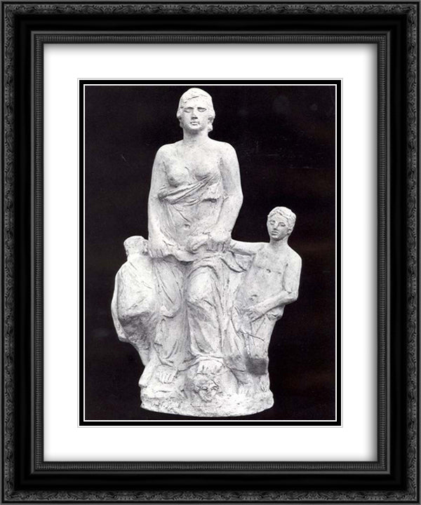 Medea 20x24 Black Ornate Wood Framed Art Print Poster with Double Matting by Chalepas, Yannoulis