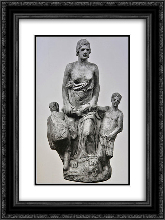 Medea III 18x24 Black Ornate Wood Framed Art Print Poster with Double Matting by Chalepas, Yannoulis