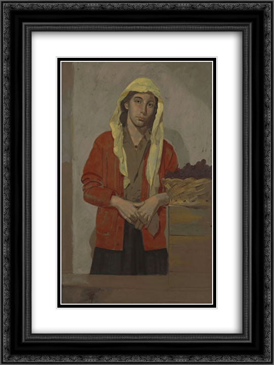 Autumn'' 18x24 Black Ornate Wood Framed Art Print Poster with Double Matting by Tsaroychis, Yiannis
