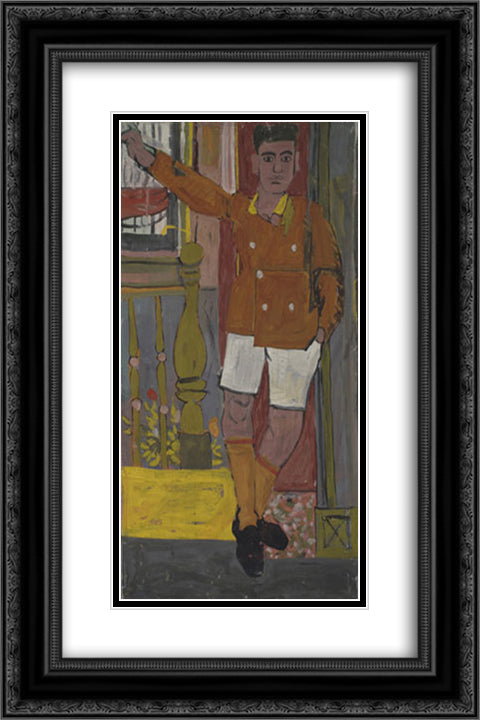 Kid with white short trousers 16x24 Black Ornate Wood Framed Art Print Poster with Double Matting by Tsaroychis, Yiannis