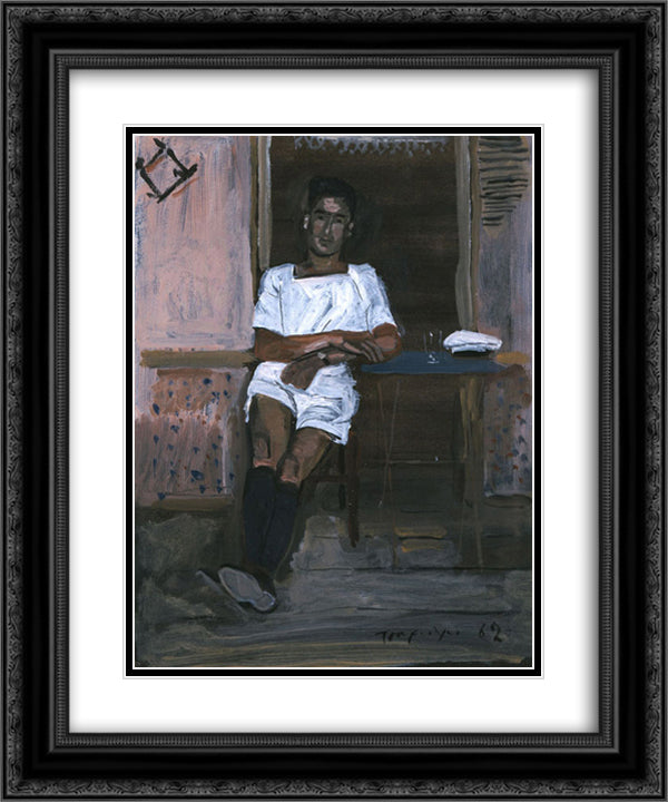 Sailor 20x24 Black Ornate Wood Framed Art Print Poster with Double Matting by Tsaroychis, Yiannis
