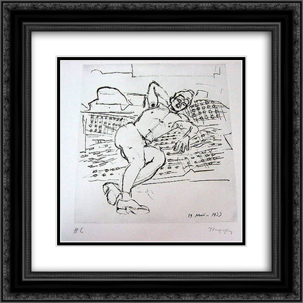 Sketch 20x20 Black Ornate Wood Framed Art Print Poster with Double Matting by Tsaroychis, Yiannis