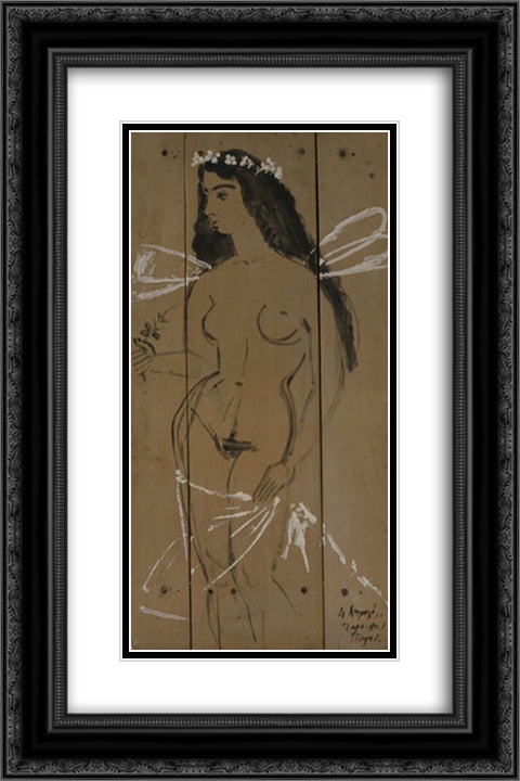 Spring 16x24 Black Ornate Wood Framed Art Print Poster with Double Matting by Tsaroychis, Yiannis