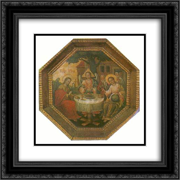 Old Testament Trinity 20x20 Black Ornate Wood Framed Art Print Poster with Double Matting by Kondzelevych, Yov