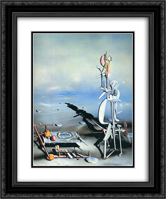 Indefined Divisibility 20x24 Black Ornate Wood Framed Art Print Poster with Double Matting by Tanguy, Yves