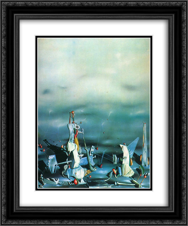 Palace on windows rocks 20x24 Black Ornate Wood Framed Art Print Poster with Double Matting by Tanguy, Yves
