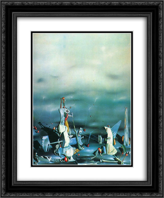 Palace on windows rocks 20x24 Black Ornate Wood Framed Art Print Poster with Double Matting by Tanguy, Yves