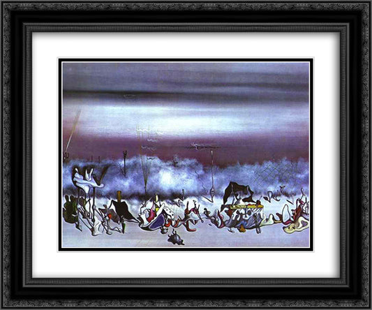 The Ribbon of Extremes 24x20 Black Ornate Wood Framed Art Print Poster with Double Matting by Tanguy, Yves
