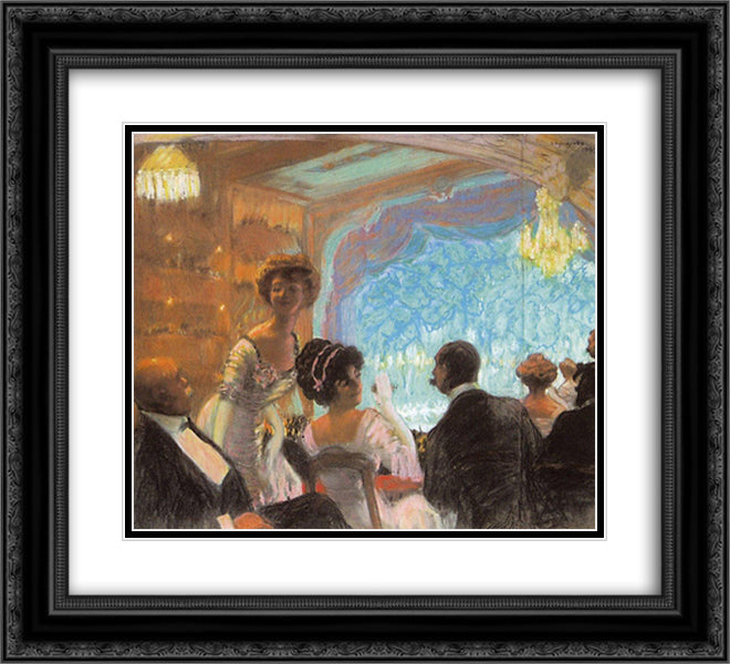 In the box 22x20 Black Ornate Wood Framed Art Print Poster with Double Matting by Kustodiev, Boris