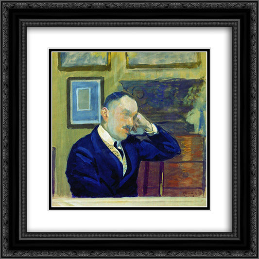Portrait of V.N.Argutinsky-Dolgorukov 20x20 Black Ornate Wood Framed Art Print Poster with Double Matting by Kustodiev, Boris