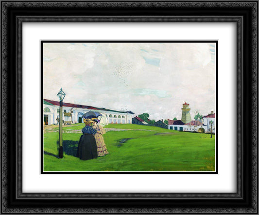 Province (Kostroma) 24x20 Black Ornate Wood Framed Art Print Poster with Double Matting by Kustodiev, Boris