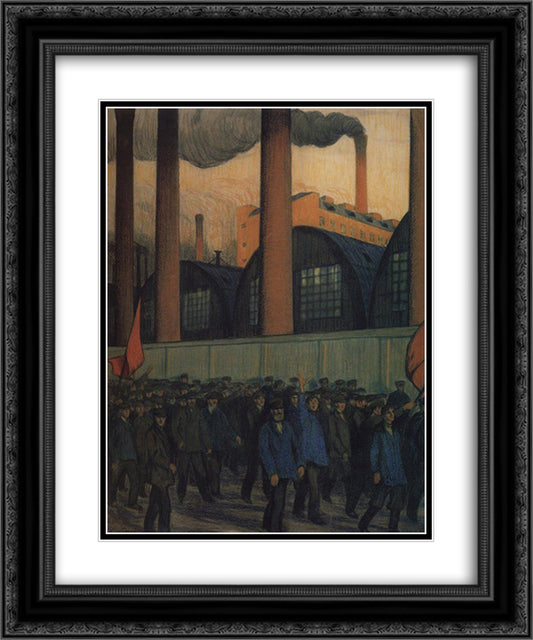 Strike 20x24 Black Ornate Wood Framed Art Print Poster with Double Matting by Kustodiev, Boris