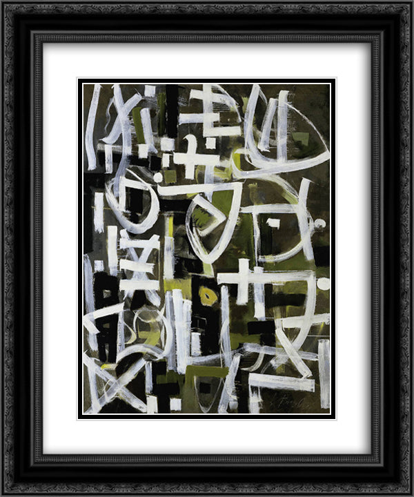 Number 2 20x24 Black Ornate Wood Framed Art Print Poster with Double Matting by Tomlin, Bradley Walker