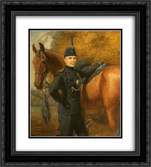 Lord Roundway of Devizes, Wiltshire 20x22 Black Ornate Wood Framed Art Print Poster with Double Matting by Riviere, Briton