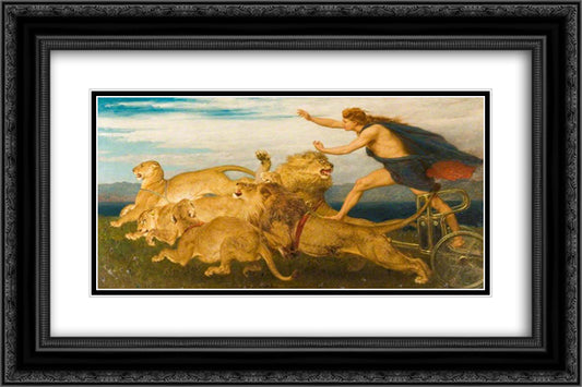 Phoebus Apollo 24x16 Black Ornate Wood Framed Art Print Poster with Double Matting by Riviere, Briton