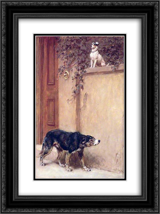 Pride of Place 18x24 Black Ornate Wood Framed Art Print Poster with Double Matting by Riviere, Briton