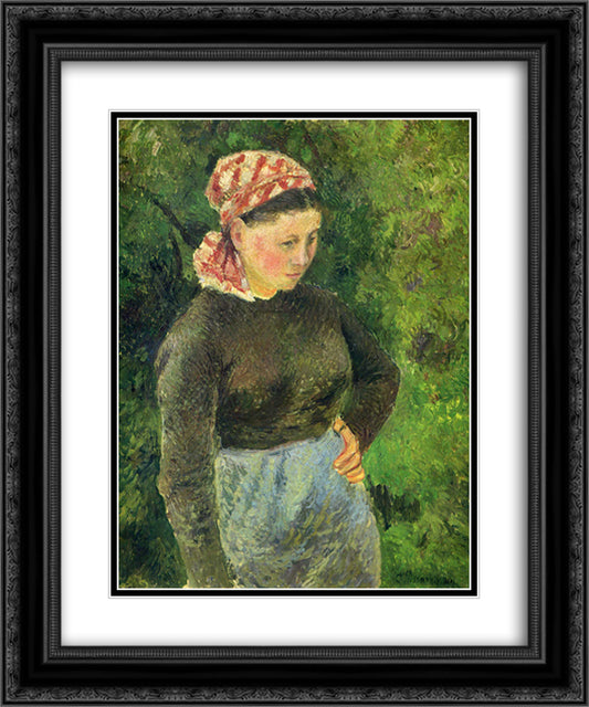 Not detected 20x24 Black Ornate Wood Framed Art Print Poster with Double Matting by Pissarro, Camille