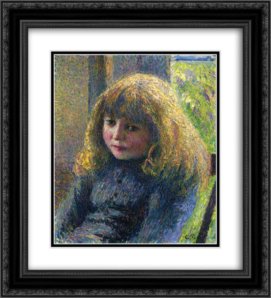Paul Emile Pissarro 20x22 Black Ornate Wood Framed Art Print Poster with Double Matting by Pissarro, Camille