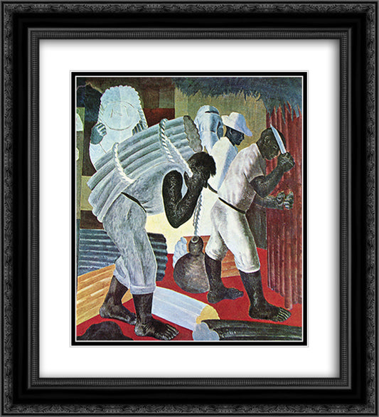 Cana 20x22 Black Ornate Wood Framed Art Print Poster with Double Matting by Portinari, Candido