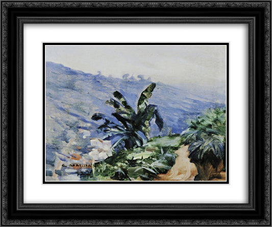 Paisagem com bananeiras 24x20 Black Ornate Wood Framed Art Print Poster with Double Matting by Portinari, Candido