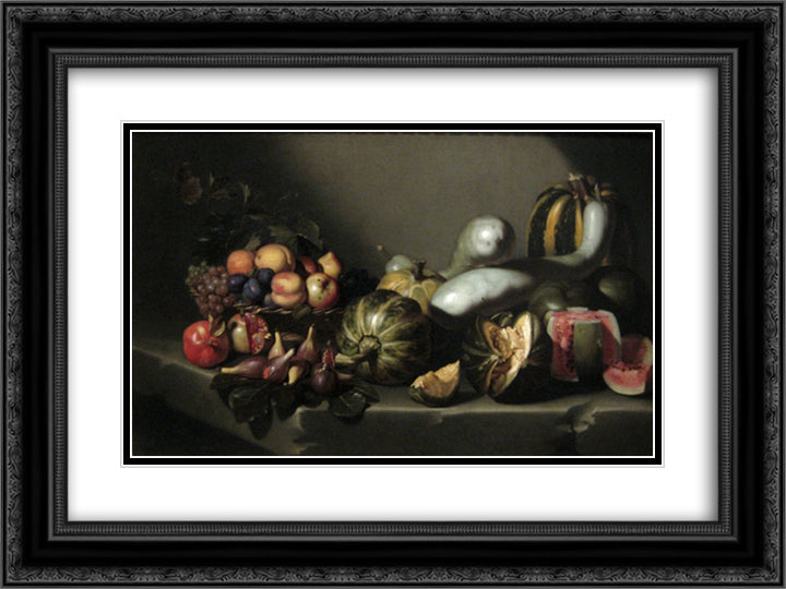 not identified 24x18 Black Ornate Wood Framed Art Print Poster with Double Matting by Caravaggio