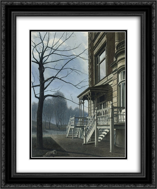 House with two stairs 20x24 Black Ornate Wood Framed Art Print Poster with Double Matting by Willink, Carel