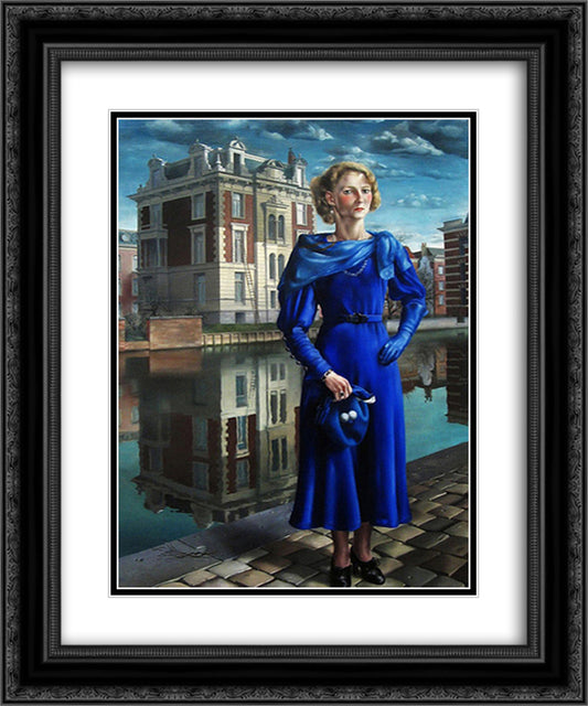 Wilma 20x24 Black Ornate Wood Framed Art Print Poster with Double Matting by Willink, Carel