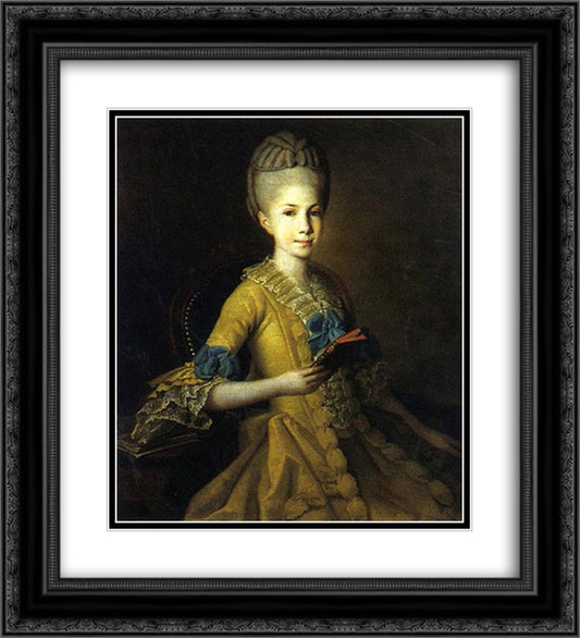 Catherine Mordvinova 20x22 Black Ornate Wood Framed Art Print Poster with Double Matting by Christineck, Carl Ludwig